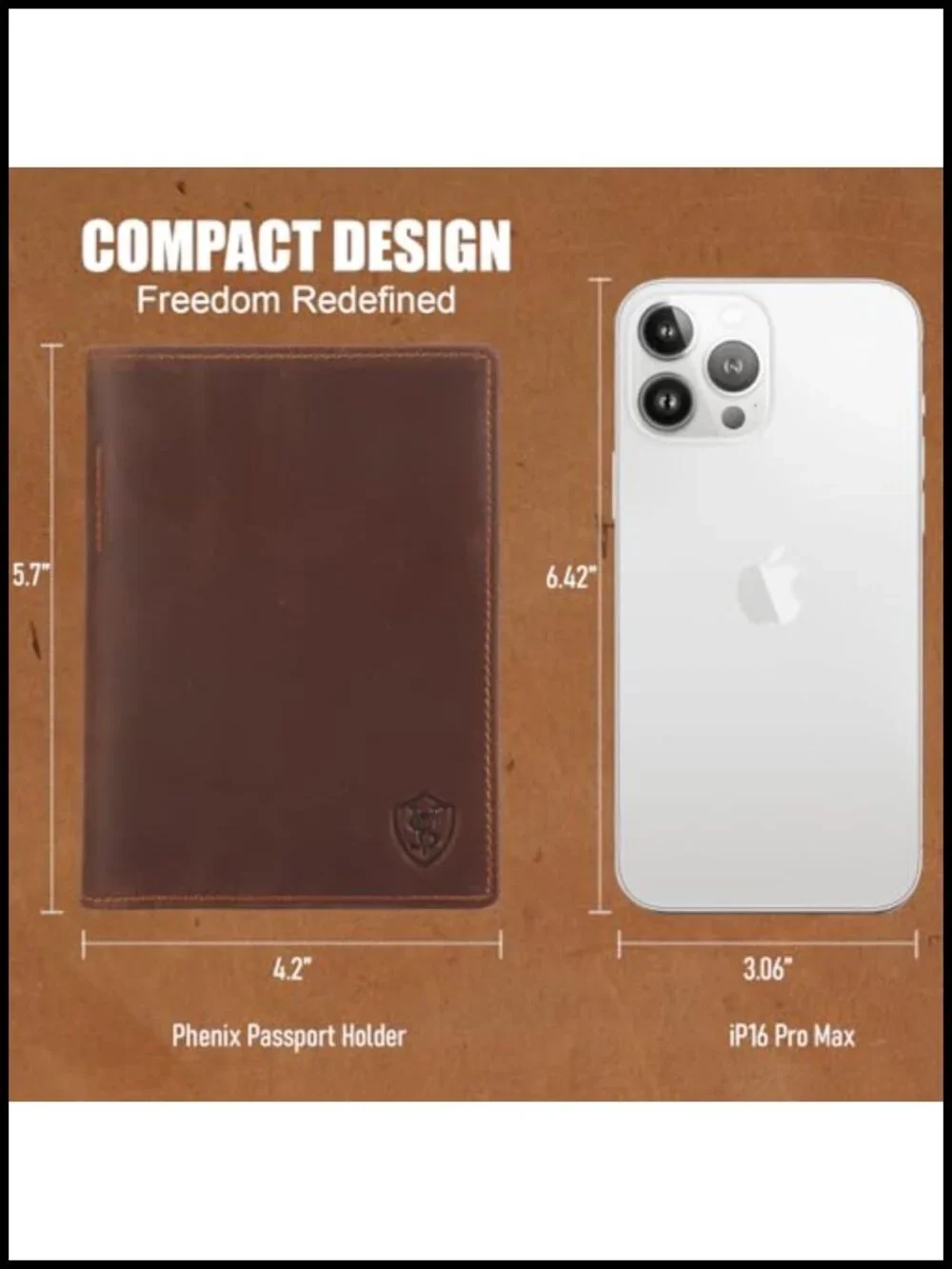Full Grain Leather Passport Holder RFID Blocking Travel Wallet Slim Bifold